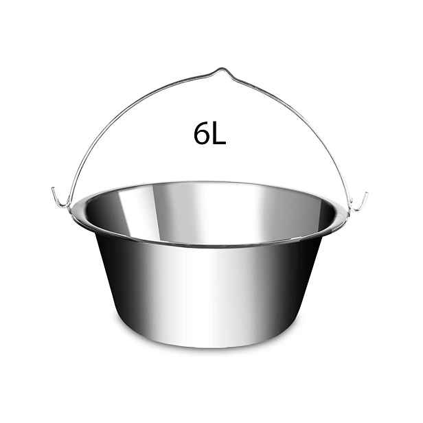 Lux LK-6 Nerezový kotlík na guláš KLASIK, 6l