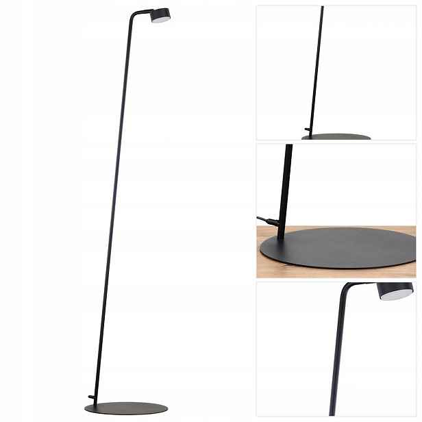 Podlahová lampa Bar černá, moderní do kanceláře s regulací světla Sigma