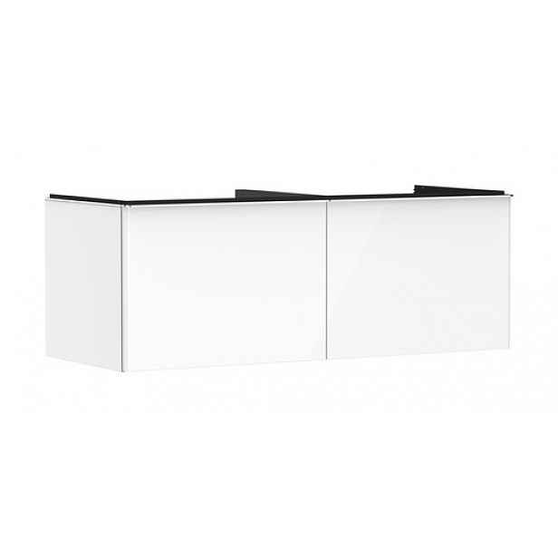 Skříňka pod umyvadlo pod desku Hansgrohe Xelu Q 136x49,5x55 cm bílá lesklá 54066000