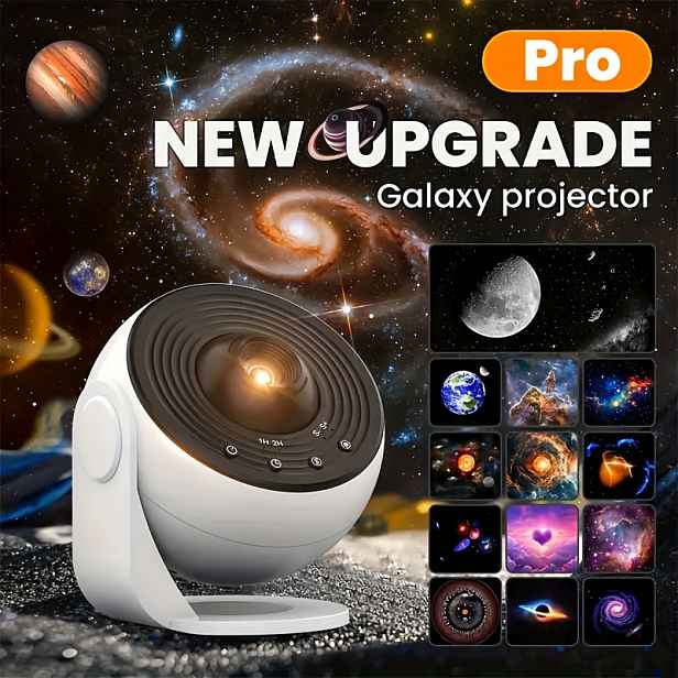 TEMU Inteligentní hvězdný projektor, profesionální projekční USB lampa s hvězdnou oblohou, 13v1 planetárium, HD světlo hvězdné noci, rotace stupňů,