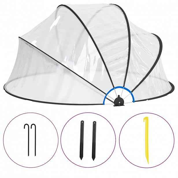 vidaXL Kopule na bazén kulatá 315 x 158 cm PVC