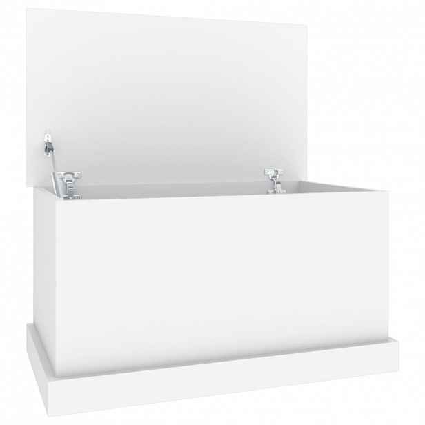 vidaXL Úložný box bílý 70 x 40 x 38 cm, dřevo