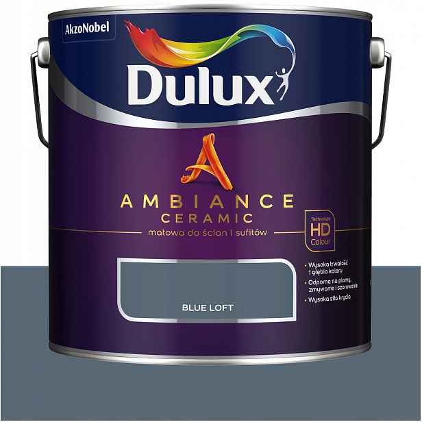 Dulux barva na stěnu keramická Ambiance Ceramic Blue Loft 2,5L