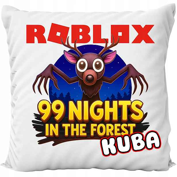 Polštář Bílá Hra Roblox Robloks 99 Nocí V Lese Dárek Jméno