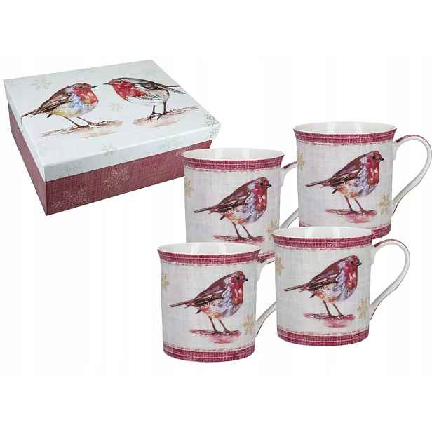Porcelánové Hrnky Robins by Jennifer Rose Gallery Kpl Hrnek x 4 ks
