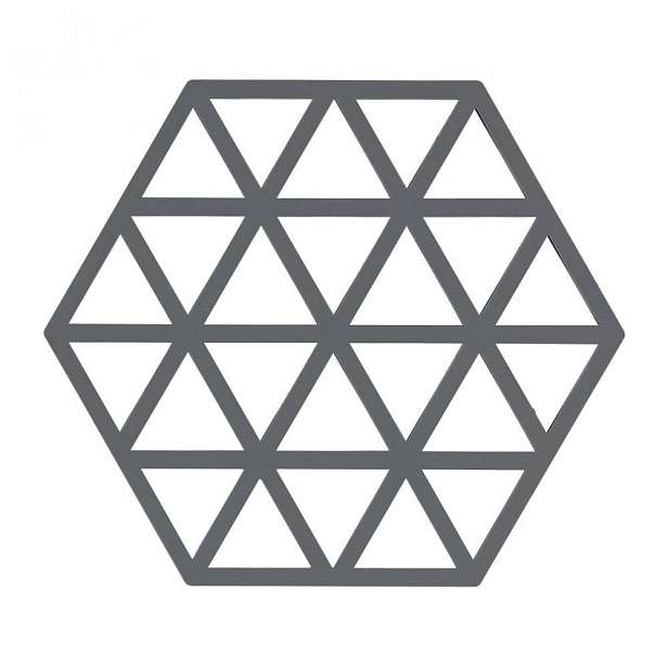 Šedá silikonová podložka pod horké nádoby Zone Triangles