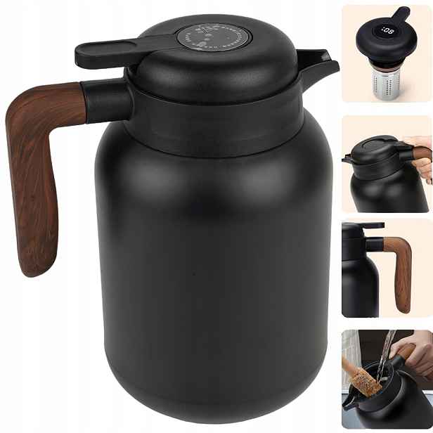 Termos Na Čajovou Kávu 1.5 L S Konvičkou, Černý