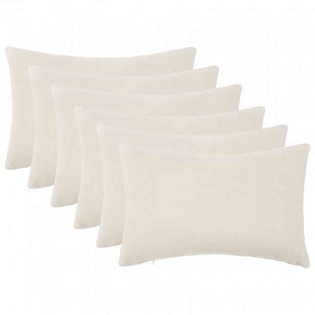 vidaXL Povlak na polštář 6 pcs HEERLEN Krémová 50 x 70 cm Bouclé