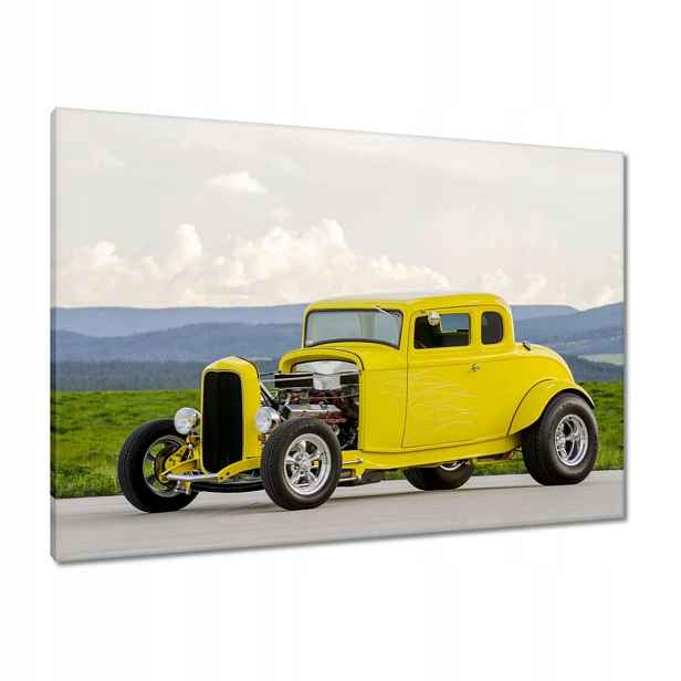 Obrazy 100x70 Žlutý Hot Rod