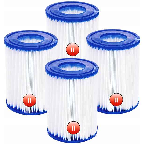 4x Filtr Bazénového Čerpadla Bestway Filtry Filtrační Vložka 58094 Typ II