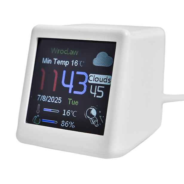 Hodinky Na Stůl Meteostanice Wifi Hodiny Datum LCD displej Teplota