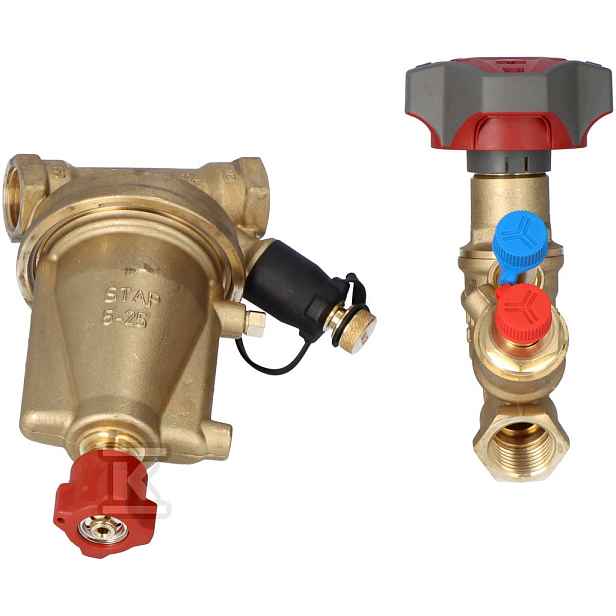 Sada vyvažovacích ventilů Stad PN16/ regulátor diferenčního tlaku Stap Dn 15, s