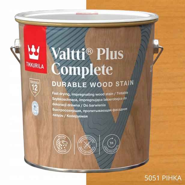 Tikkurila Lakovací Hmota Valtti Plus Complete 2,7 L Barva 5051 Pihka