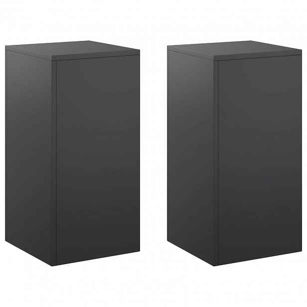 vidaXL Stojan na rostliny 2 pcs Černá 30 x 30 x 60 cm Ocel