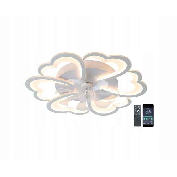 Stropní Led Lampa S Ventilátorem A Větrákem S Dálkovým Ovládáním App Stmívatelná Lustr