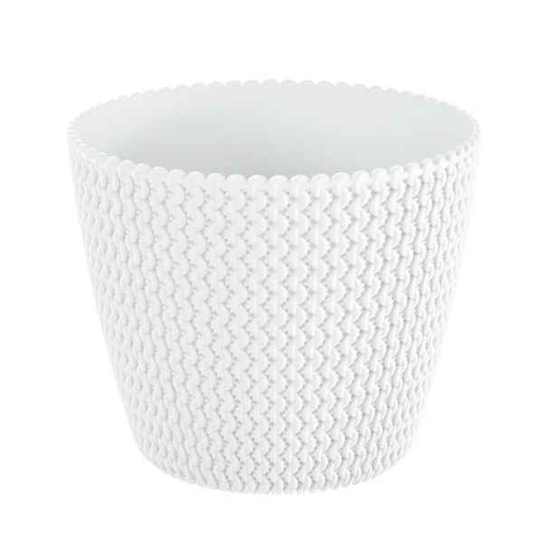 PROSPERPLAST - Obal na květináč SPLOFY 22cm bílý