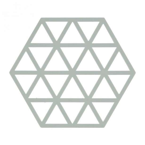 Světle šedá silikonová podložka pod horké nádoby Zone Triangles