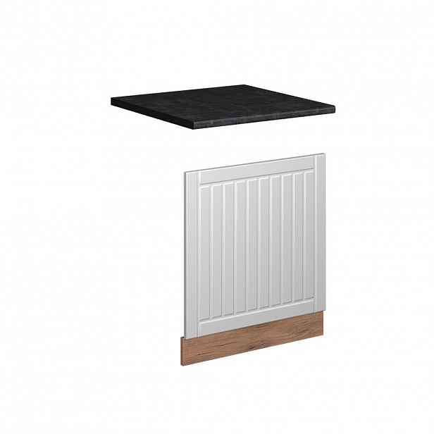 Vicco PŘEDNÍ PANEL Fame-Line, Bílý venkovský dům/Zlatý mocný dub, 60 cm, PD Antracit