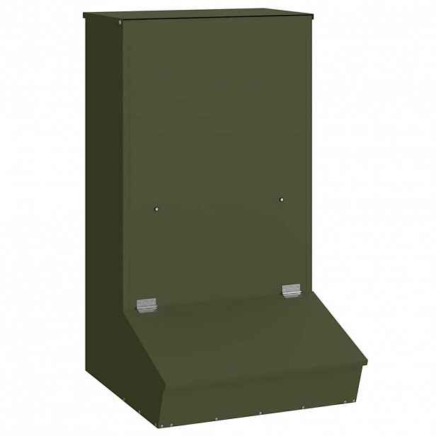 vidaXL Krmítko pro prasata Olivově zelená 55 x 51 x 91,5 cm 20 kg