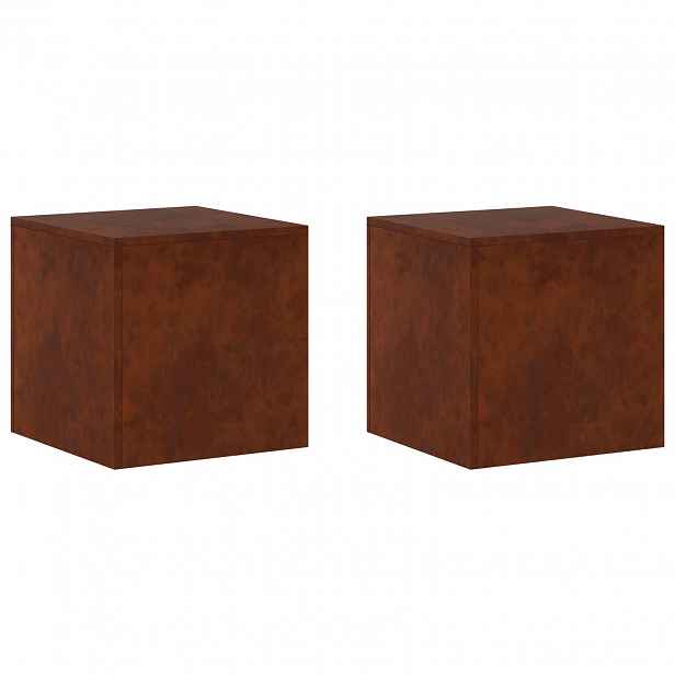 vidaXL Stojan na rostliny 2 pcs Rezavá 40 x 40 x 40 cm