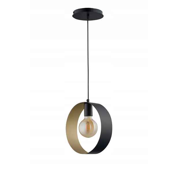 Závěsná lampa Sigma Lighting Happy černo-zlatá, moderní E27 15W