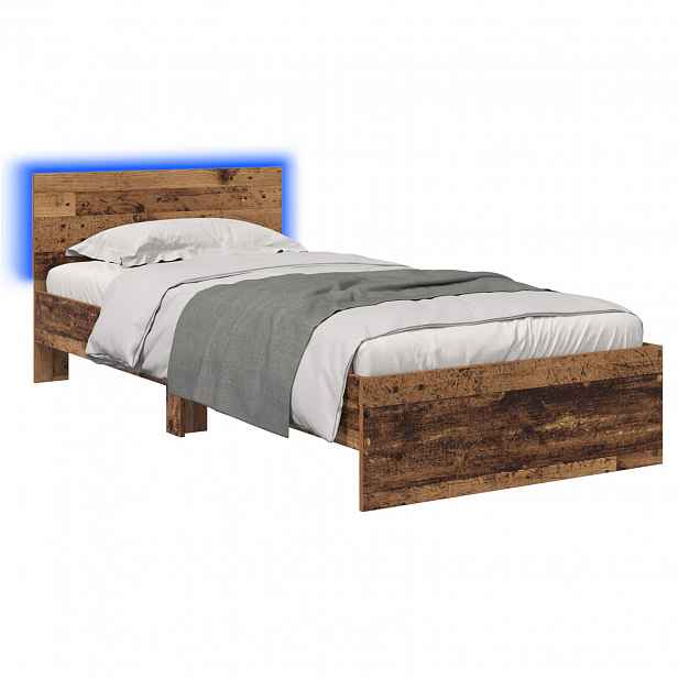 vidaXL Rám postele Staré dřevo 80 x 200 cm Kompozitní dřevo