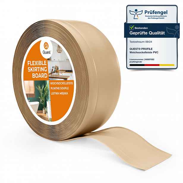 Pvc soklová lišta 70x20 mm, pískově kašmírová, 10 m