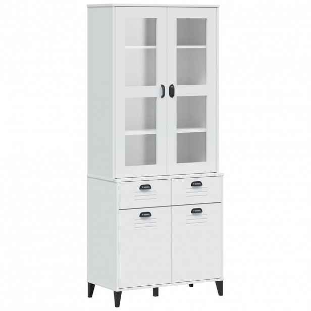 vidaXL Příborník VIKEN bílý 80 x 40 x 190 cm masivní borové dřevo