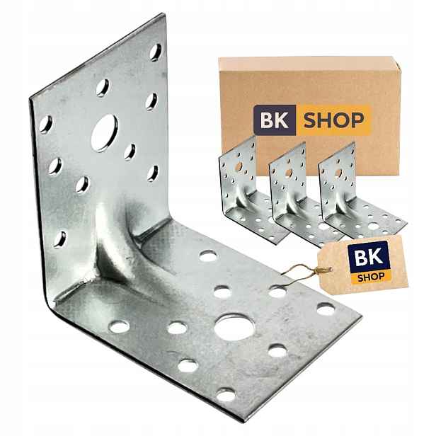 Kp 4 Tesařský úhelník montážní 70x70x55 pevný plech 2,5mm 50 ks