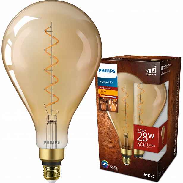 Led žárovka Philips E27 A160 4.5W 28W 1800K Filament Vintage Ozdobná Retro