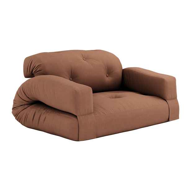 Oranžová rozkládací pohovka 140 cm Hippo - Karup Design