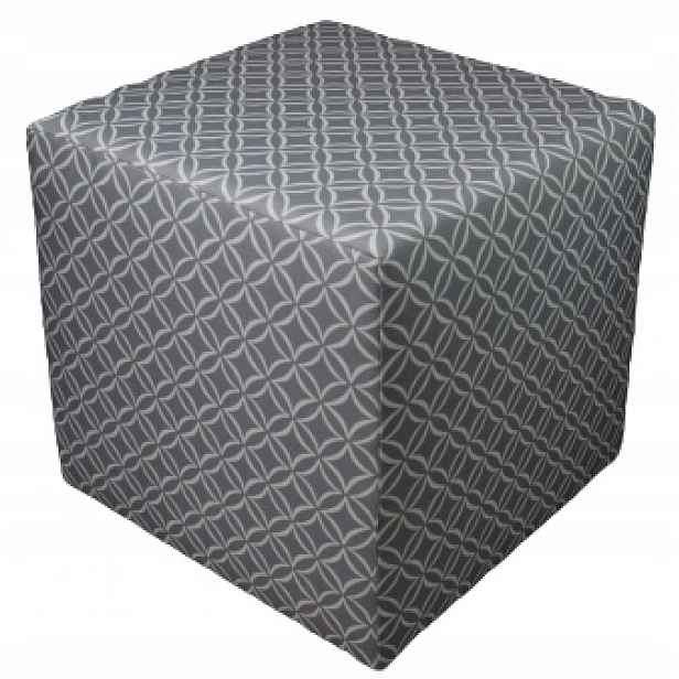 Taburet 40x40x40 Evo Sawana geometrický vzor barvy