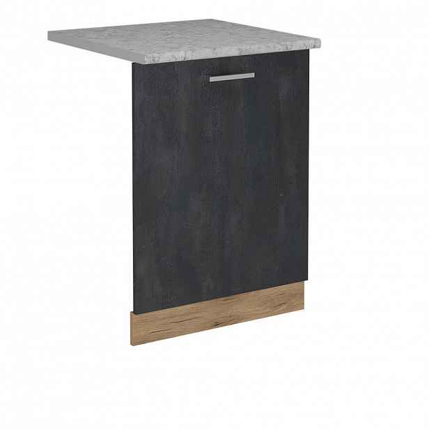 Vicco ČELNÍ PANEL MYČKY R-Line Černý beton 60 cm s pracovní deskou
