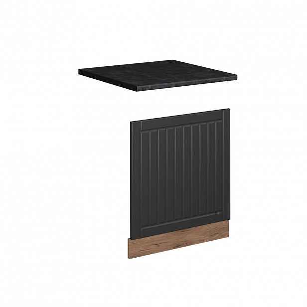 Vicco PŘEDNÍ PANEL Fame-Line, Tmavě šedá/Zlatý mocný dub, 60 cm, PD Antracit