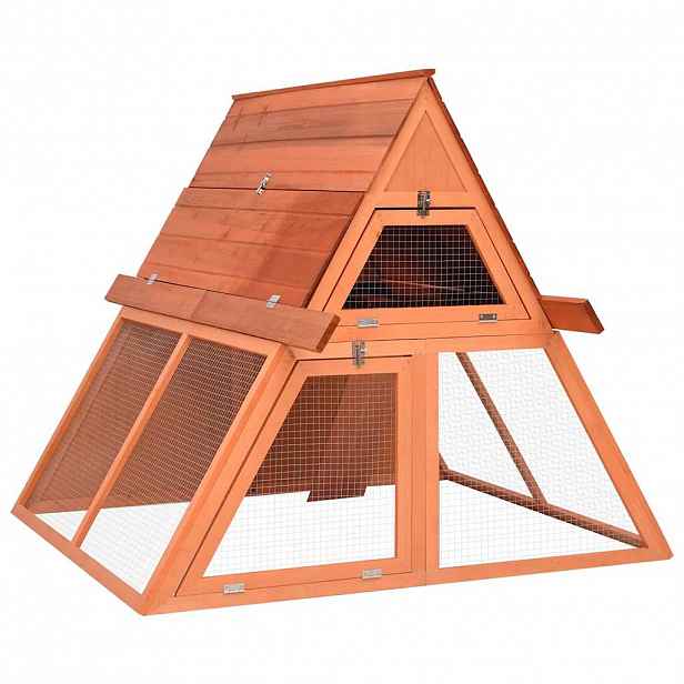 vidaXL Králíkárna 152 x 127 x 109,5 cm masivní jedlové dřevo