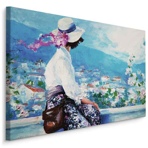 MyBestHome BOX Plátno Žena V Klobouku Varianta: 30x20