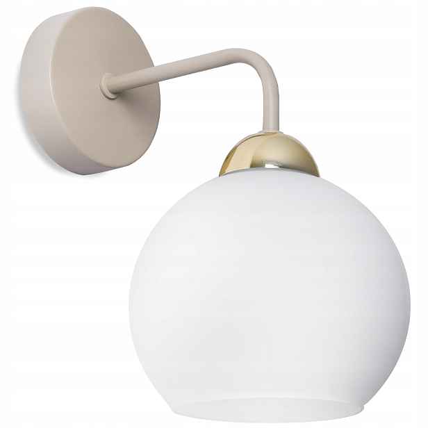 Nástěnná Lampa Béžová Kašmírová Koule Do Obývacího Pokoje Kuchyně Koupelny E27