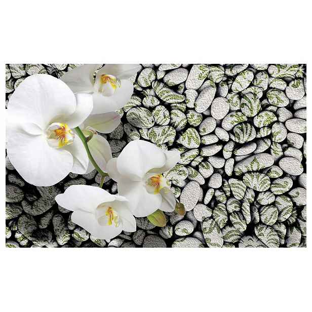 Tapeta Bílé Orchideje Kameny Příroda v detailech Elegance 208x146 lepidlo