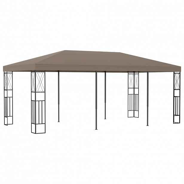 vidaXL Altán 6 x 3 m taupe textil