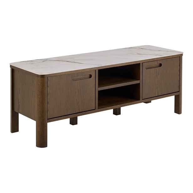 Hnědý TV stolek v dekoru dubu 120x45x40 cm Southampton – Actona