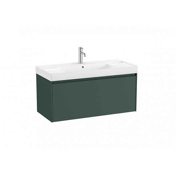Koupelnová skříňka s umyvadlem Roca Ona 100x50,5x46 cm zelená mat ONA1001ZZM