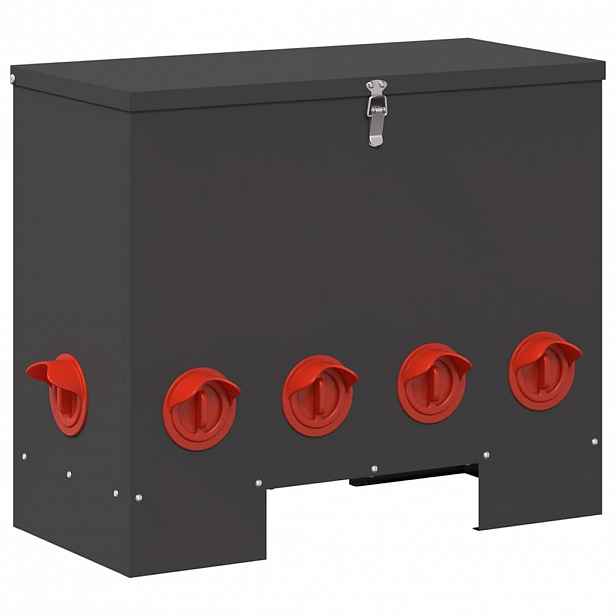 vidaXL Krmítko pro slepice Černá 60,5 x 29 x 51 cm 25 kg