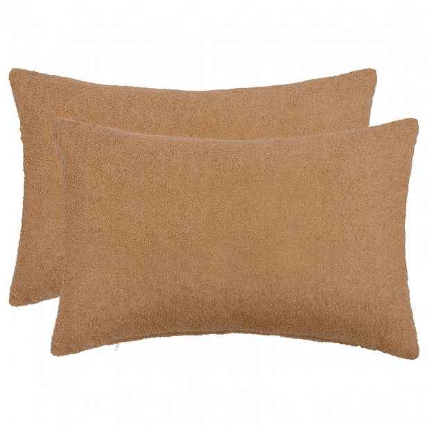 vidaXL Povlak na polštář 2 pcs HEERLEN Béžová 50 x 70 cm Bouclé