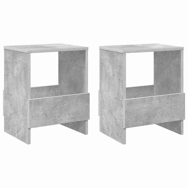 vidaXL Regál na časopisy 2 ks Betonově šedá 35 x 30 x 45 cm