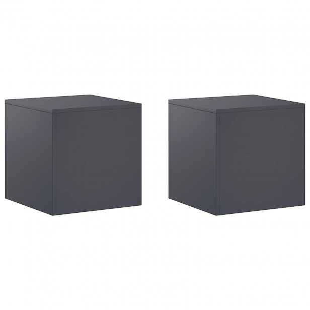 vidaXL Stojan na rostliny 2 pcs Antracitová 40 x 40 x 40 cm