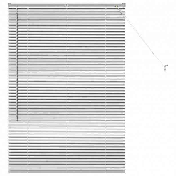 vidaXL Venet školní žaluzie Stříbrná 130 x 85 cm 25 mm Hliník