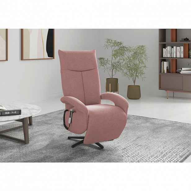 Sit & More RELAXAČNÍ KŘESLO, textil, starorůžová