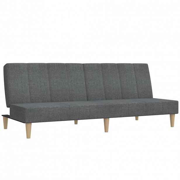vidaXL 2místná rozkládací pohovka světle šedá textil