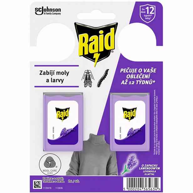 Háček Raid levandulová proti molům 2 ks