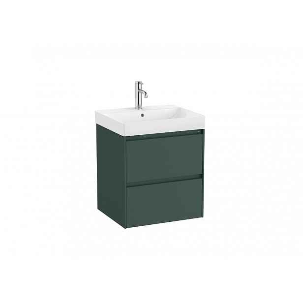 Koupelnová skříňka s umyvadlem Roca Ona 55x64,5x46 cm zelená mat ONA552ZZM